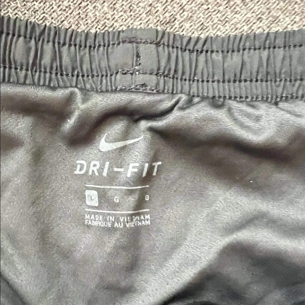 Nike Men's Charcoal and Black Athletic Shorts